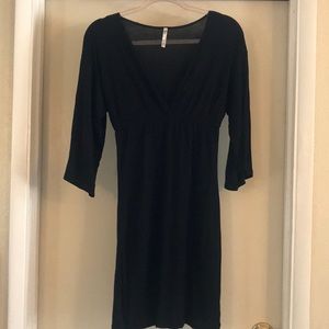 Cherish Black Dress with Bell Sleeves szS